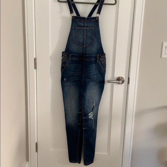 stretchy cotton overalls